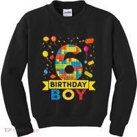 6 Year Old Building Blocks 6th Birthday Kids Sweatshirt thumb 0