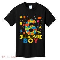 6 Year Old Building Blocks 6th Birthday Kids T-Shirt thumb 0