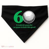 60 Year Old Golfer: Golfing Golf 60th Birthday USA-Made Doggie Bandana thumb 0