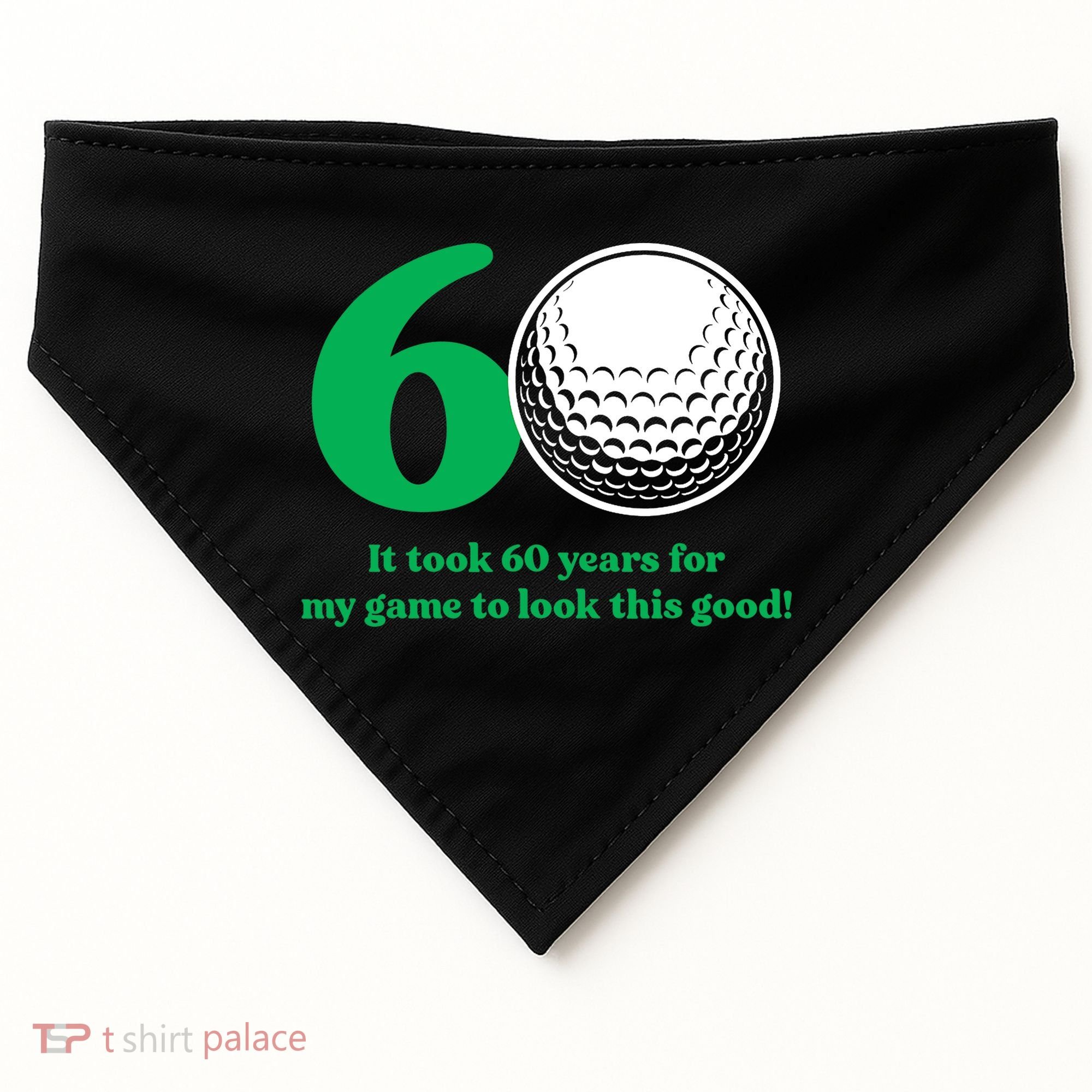60 Year Old Golfer: Golfing Golf 60th Birthday USA-Made Doggie Bandana