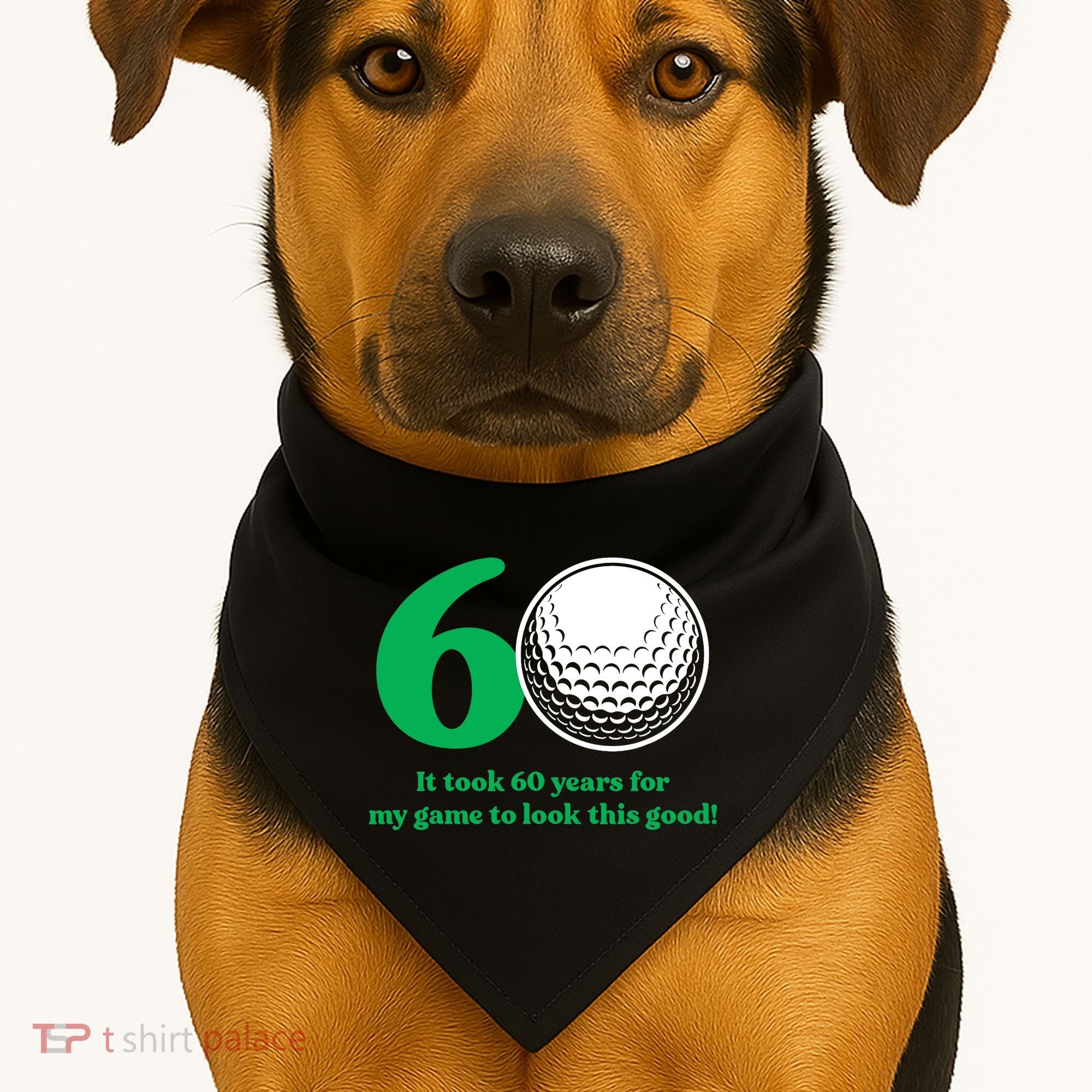 60 Year Old Golfer: Golfing Golf 60th Birthday USA-Made Doggie Bandana