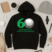 60 Year Old Golfer: Golfing Golf 60th Birthday Hoodie thumb 3