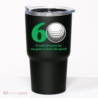 60 Year Old Golfer: Golfing Golf 60th Birthday Tumbler thumb 0