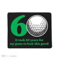 60 Year Old Golfer: Golfing Golf 60th Birthday Mousepad thumb 0