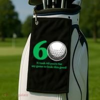 60 Year Old Golfer: Golfing Golf 60th Birthday Golf Towel thumb 2