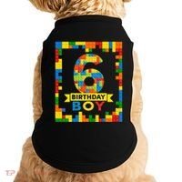 6 Year Old Building Blocks 6th Birthday Brick Builder Doggie Tank thumb 0