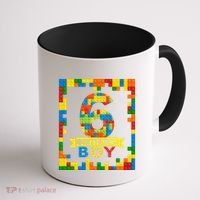 6 Year Old Building Blocks 6th Birthday Brick Builder Coffee Mug thumb 1