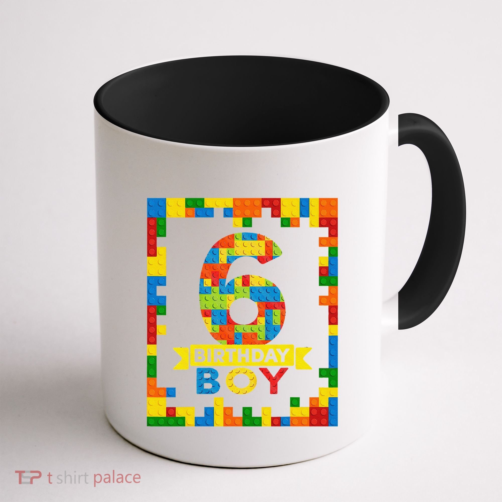 6 Year Old Building Blocks 6th Birthday Brick Builder Coffee Mug