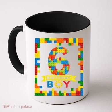6 Year Old Building Blocks 6th Birthday Brick Builder Coffee Mug