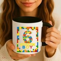 6 Year Old Building Blocks 6th Birthday Brick Builder Coffee Mug thumb 3