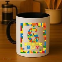 6 Year Old Building Blocks 6th Birthday Brick Builder Coffee Mug thumb 4