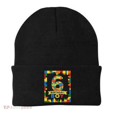 6 Year Old Building Blocks 6th Birthday Brick Builder Beanie
