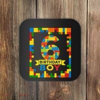 6 Year Old Building Blocks 6th Birthday Brick Builder Coaster thumb 0