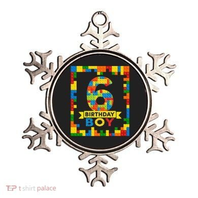 6 Year Old Building Blocks 6th Birthday Brick Builder Ornament