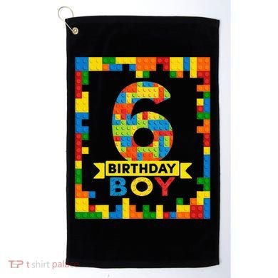 6 Year Old Building Blocks 6th Birthday Brick Builder Golf Towel