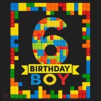 6 Year Old Building Blocks 6th Birthday Brick Builder Golf Towel thumb 3