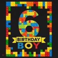 6 Year Old Building Blocks 6th Birthday Brick Builder Kids Long Sleeve Shirt thumb 2