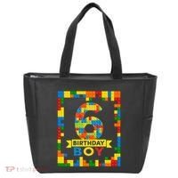 6 Year Old Building Blocks 6th Birthday Brick Builder Tote Bag thumb 0