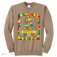6 Year Old Building Blocks 6th Birthday Brick Builder Sweatshirt thumb 0