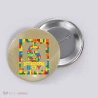 6 Year Old Building Blocks 6th Birthday Brick Builder Button thumb 0