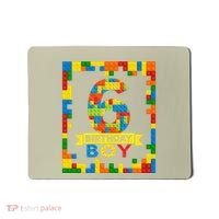 6 Year Old Building Blocks 6th Birthday Brick Builder Mousepad thumb 0
