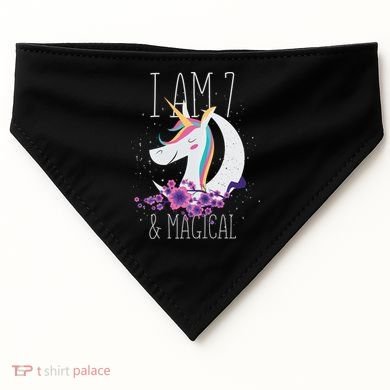 7 Years Old Unicorn USA-Made Doggie Bandana