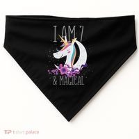 7 Years Old Unicorn USA-Made Doggie Bandana thumb 0