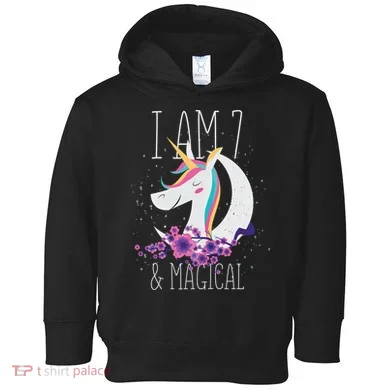 7 Years Old Unicorn Toddler Hoodie