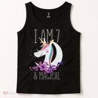 7 Years Old Unicorn Tank Top thumb 2
