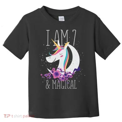 7 Years Old Unicorn Toddler T-Shirt