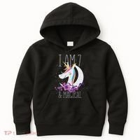 7 Years Old Unicorn Kids Hoodie thumb 0