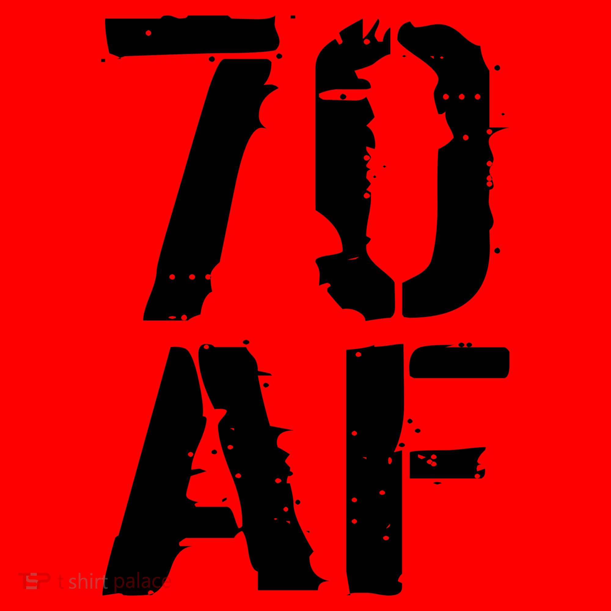 70 AF 70th Birthday Santa Hat