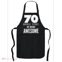 70 Whole Years Of Being Awesome Birthday Apron thumb 0