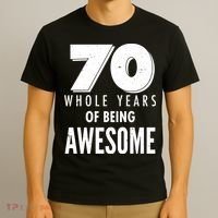 70 Whole Years Of Being Awesome Birthday T-Shirt thumb 3