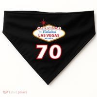 70 Years Old In Vegas 70th Birthday USA-Made Doggie Bandana thumb 0