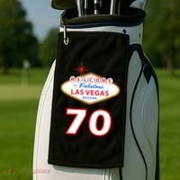 70 Years Old In Vegas 70th Birthday Golf Towel thumb 2
