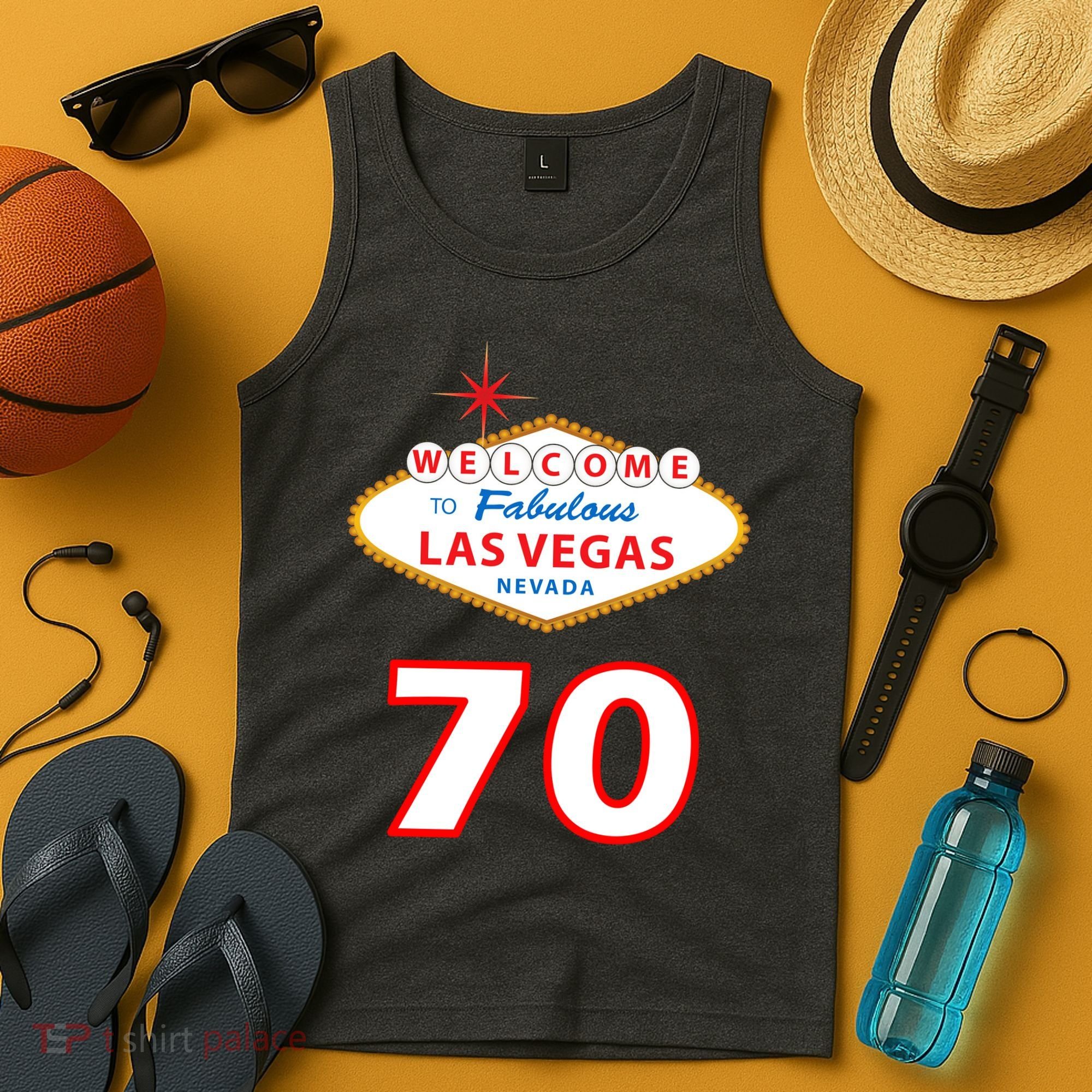 70 Years Old In Vegas 70th Birthday Tank Top