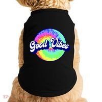 70s Retro Groovy Hippie Good Vibes Doggie Tank thumb 0