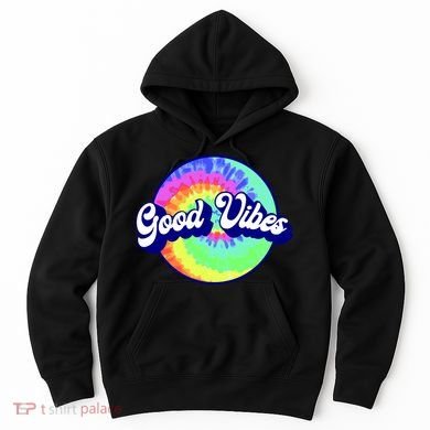 70s Retro Groovy Hippie Good Vibes Hoodie