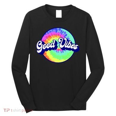 70s Retro Groovy Hippie Good Vibes Long Sleeve Shirt