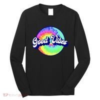 70s Retro Groovy Hippie Good Vibes Long Sleeve Shirt thumb 0