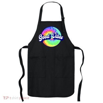 70s Retro Groovy Hippie Good Vibes Apron