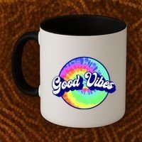 70s Retro Groovy Hippie Good Vibes Coffee Mug thumb 2