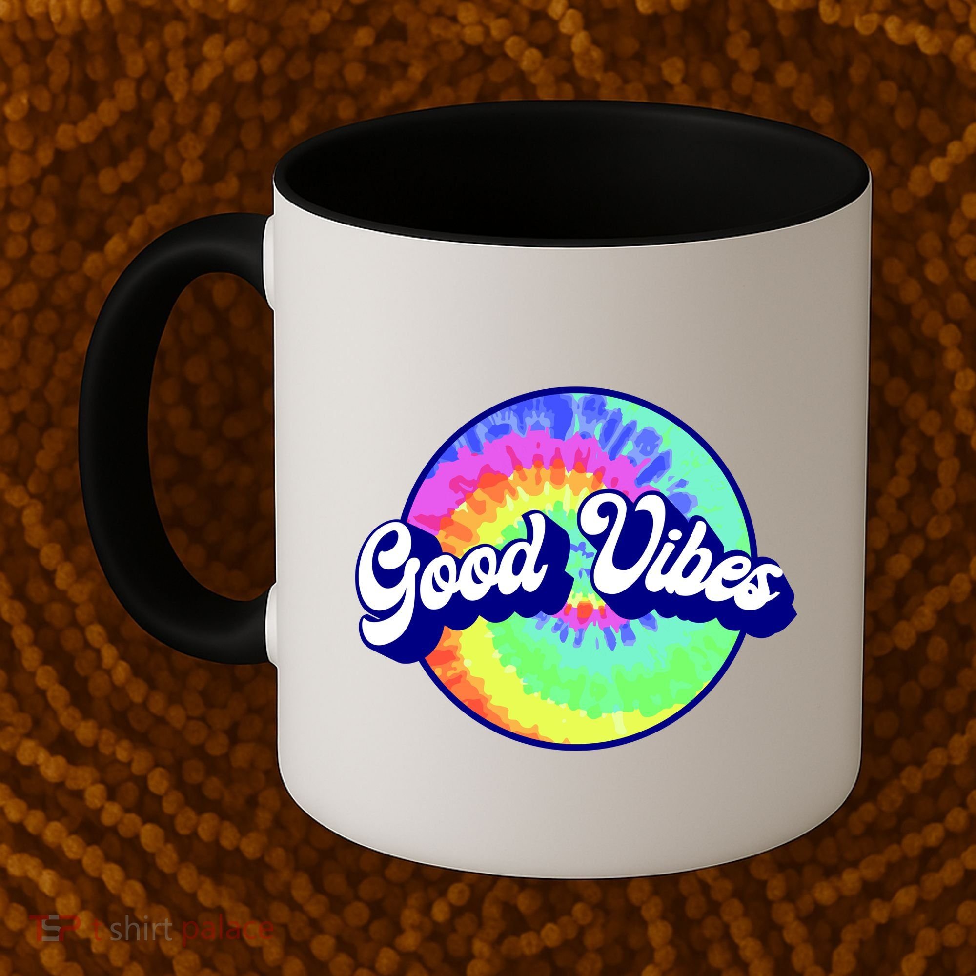 70s Retro Groovy Hippie Good Vibes Coffee Mug