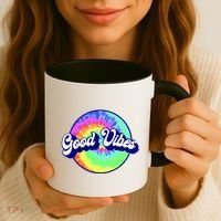 70s Retro Groovy Hippie Good Vibes Coffee Mug thumb 3