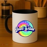 70s Retro Groovy Hippie Good Vibes Coffee Mug thumb 4