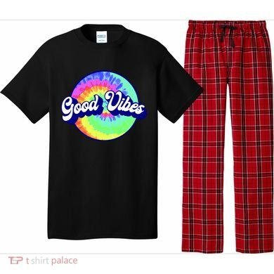 70s Retro Groovy Hippie Good Vibes Pajama Set