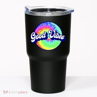 70s Retro Groovy Hippie Good Vibes Tumbler