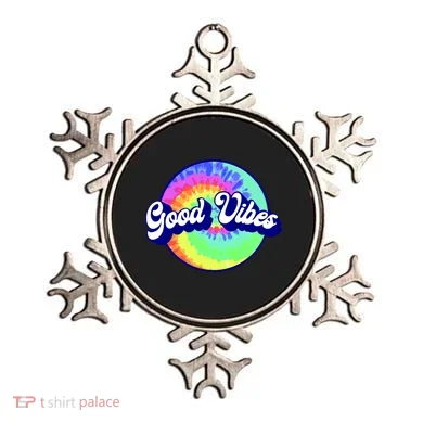 70s Retro Groovy Hippie Good Vibes Ornament