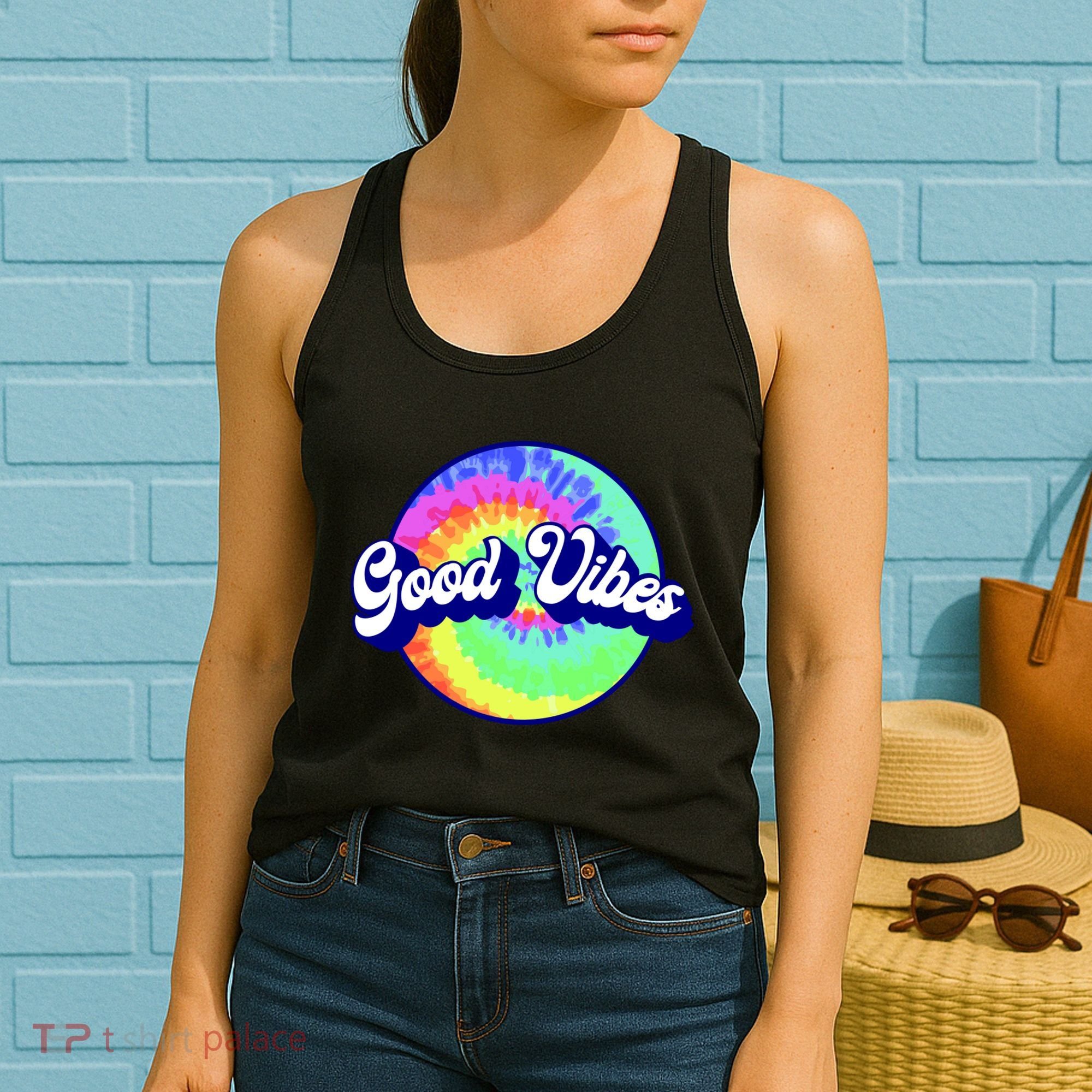 70s Retro Groovy Hippie Good Vibes Women's Tank Top
